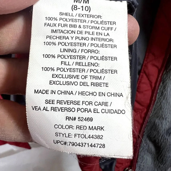 Free Tech Womens Puffer Coat with Side Cinch Tabs Size M 8-10 - Picture 12 of 13